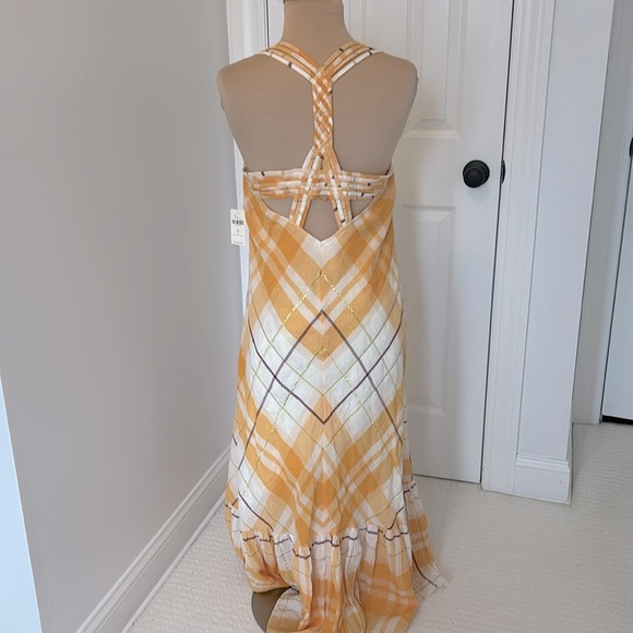 Yellow and White Maxi Dress - Picture 5 of 12